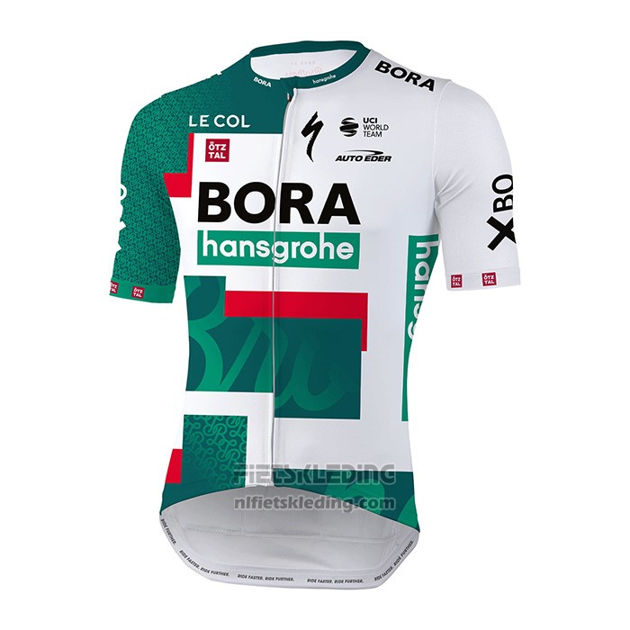 2022 Fietskleding Bora-hansgrone Groen Wit Korte Mouwen en Koersbroek